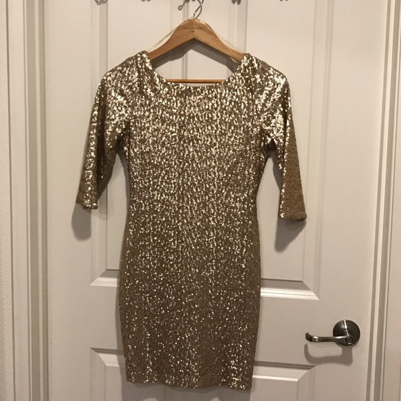 Ruby Rox Dresses & Skirts - Gold Sequin Ruby Rox Dress